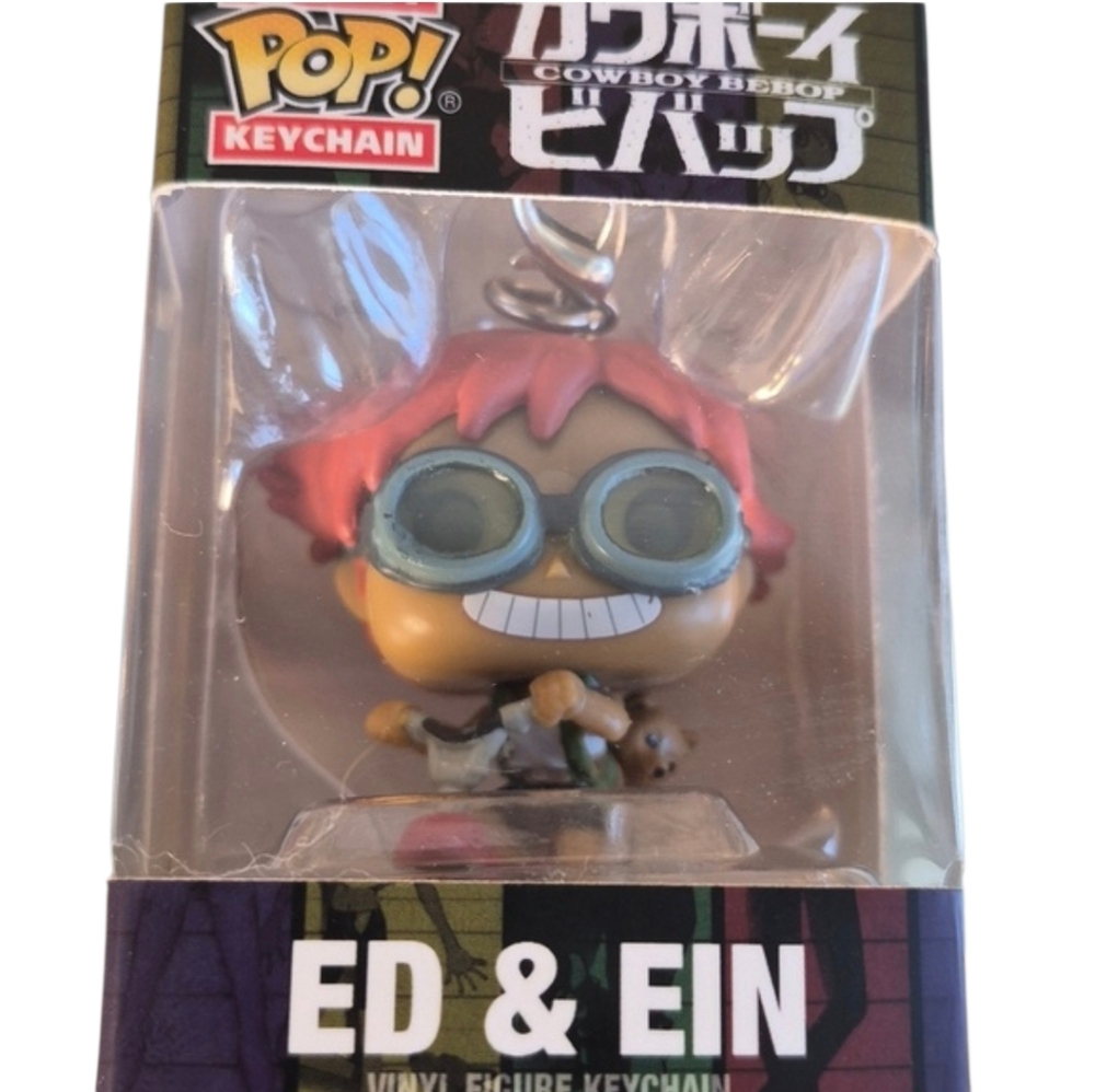 Funko × Cowboy Bebop ED & EIN Pocket POP Keychain, Multicolor.